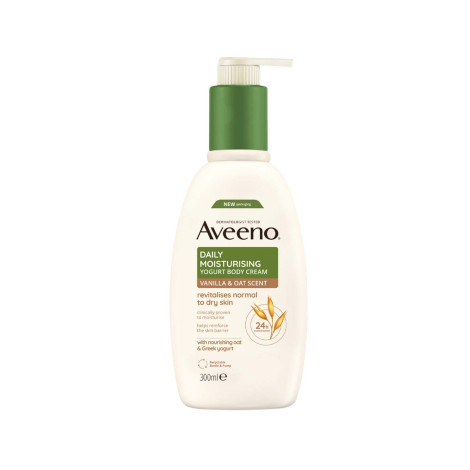 Aveeno Daily Moisturising Yoghurt Body Cream Vanilla & Oat 300ml 300ml