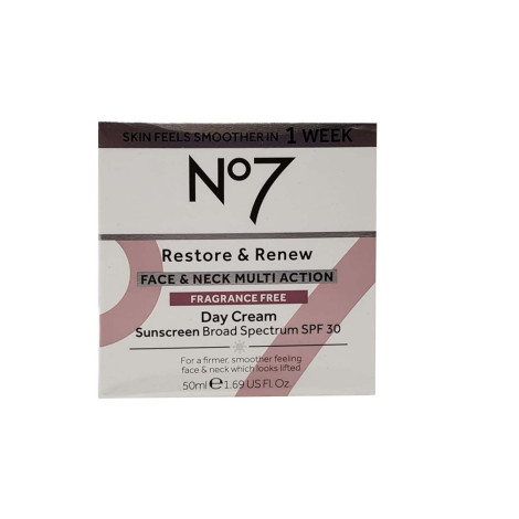 No7 Restore & Renew Multi-Action Face And Neck Fragrance Free Day Cream 50ml 50ml