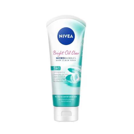 Nivea Bright Oil Clear 5 in 1 Micro Bubbles Deep Clean Foam 100ml 100ml