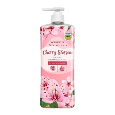 Watsons Cherry Blossom Cream Body Wash 1000ml 1000ml