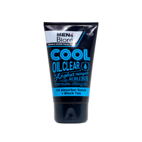 Biore Men's Cool Oil Clear Double Scrub Facial Foam 100g 100g