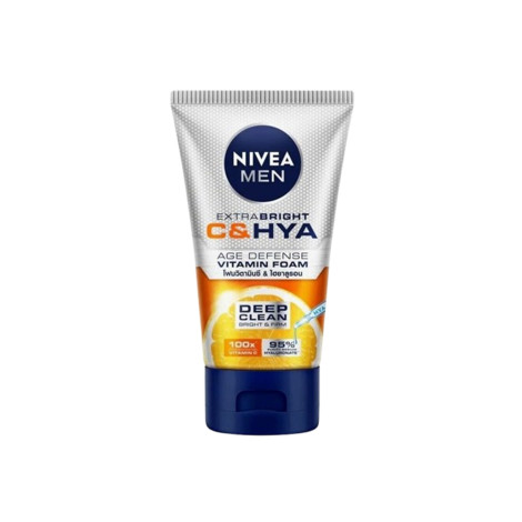 Nivea Men Extra Bright C & Hya Age Defense Vitamin Foam 100g 100g