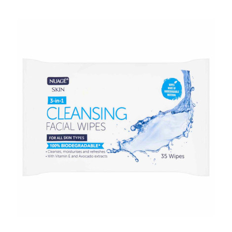 Nuage 3in1 Cleansing Facial Wipes 25Pieces 1pc