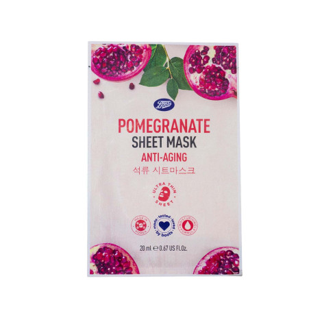Boots Pomegranate Sheet Mask 20ml 20ml