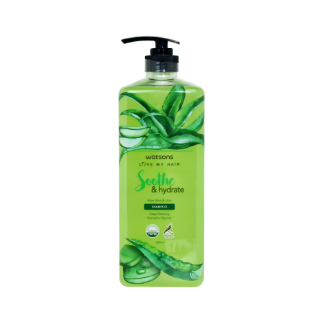 Watsons Aloe Vera Lilac Soothe & Hydrate Nourishing Shampoo 1000ml 1000ml