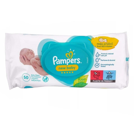 Pampers New Baby Wipes 50pcs 50pcs