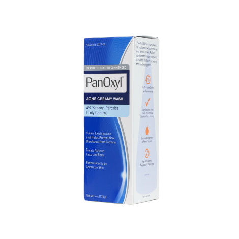 Panoxyl Acne Creamy Wash 4% Benzoyl Peroxide Daily Control 170g 170g