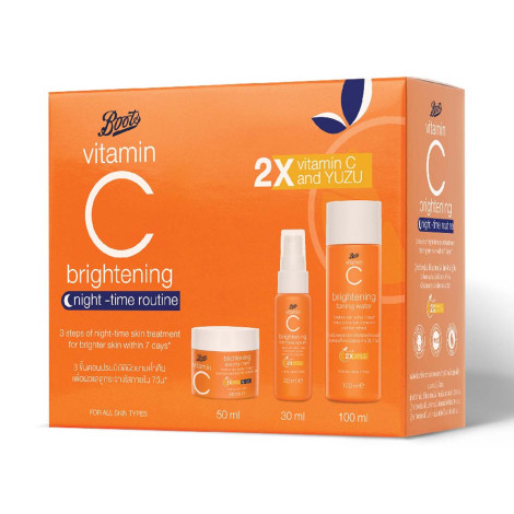 Boots Vitamin C Brightening Night Time Routine 3pcs Set 3pcs