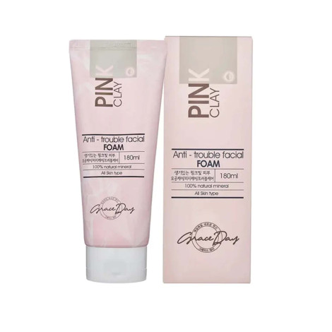 Grace Day Pink Clay Anti Trouble Facial Foam 180ml 180ml