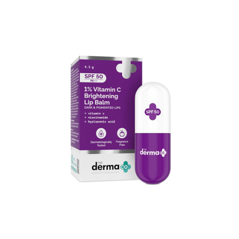 The Derma Co 1% Vitamin C Brightening Lip Balm with SPF 50 PA +++ 4.5g 4.5g