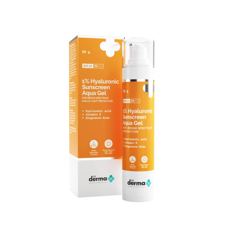 The Derma Co 1% Hyaluronic Sunscreen Aqua Gel SPF 50 PA++ 50g 50g