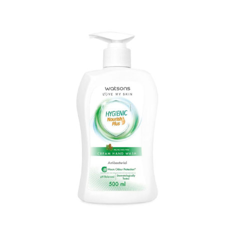 Watsons Hygienic Nourish Plus Sensitive Protecting Pine Cream Hand Wash 500ml 500ml