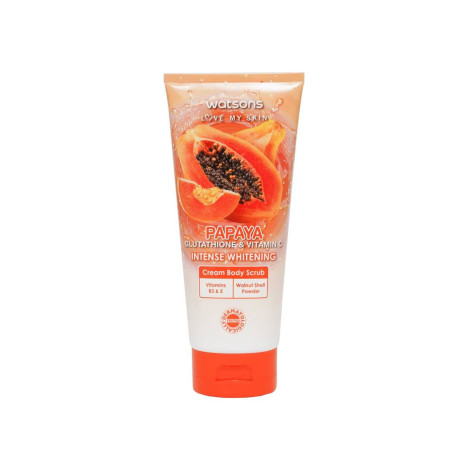 Watsons Papaya Glutathione & Vitamin C Intense Whitening Cream Body Scrub 200g 200g