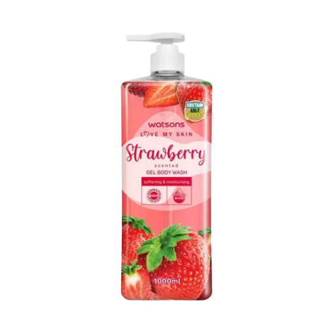 Watsons Love My Skin Strawberry Scented Gel Body Wash 1000ml 1000ml