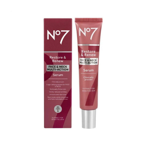 No7 Restore & Renew Face & Neck FUlti-Action Serum 50ml 50ml