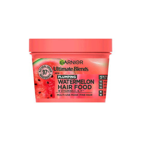 Garnier Ultimate Blends Plumping Watermelon Hair Food + Vitamin C, E, F Multi-Use Mask 400ml 400ml