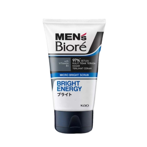 Biore Men's Bright Energy Scrub Facial Wash 100g 100g