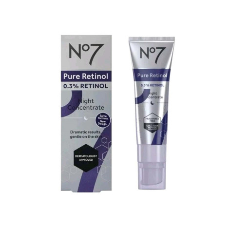 No7 Pure Retinol 0.3% Night Concentrate Facial Treatment 30ml 30ml