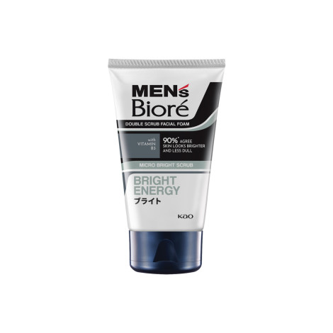 Biore Men's Bright Energy Double Scrub Facial Foam 100g 100g