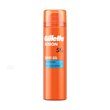 Gillette Fusion 5x Action Moisturising with Cocoa Butter Shave Gel 200ml 200ml