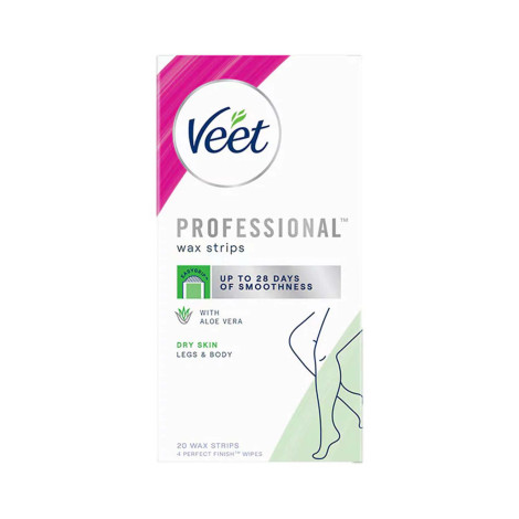 Veet Professional Legs & Body With Aloe Vera 20 Wax Strips 20strips
