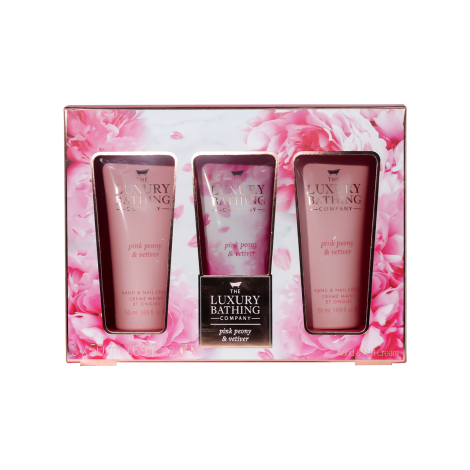 The Luxury Bathing Company Pink Peony & Vetiver 3pcs Gift Set 1pcs