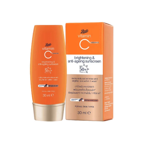 Boots Vitamin C Brightening & Anti-Ageing Sunscreen SPF 50+ 30ml 30ml
