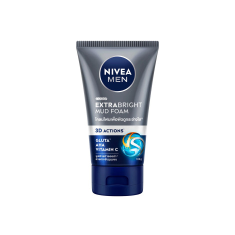 Nivea Men 3D Actions Extra Bright Mud Foam 100g 100g