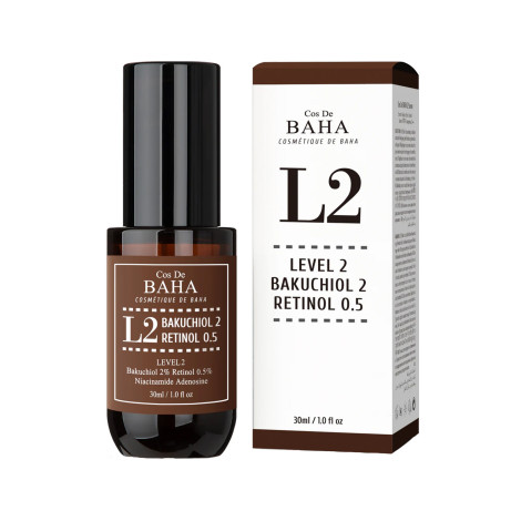Cos De BAHA Level-2 Bakuchiol-2, Retinol-0.5 Serum (L2) 30ml 30ml