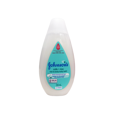 Johnson's Milk+Rice Hair & Body Baby Bath 200ml 200ml