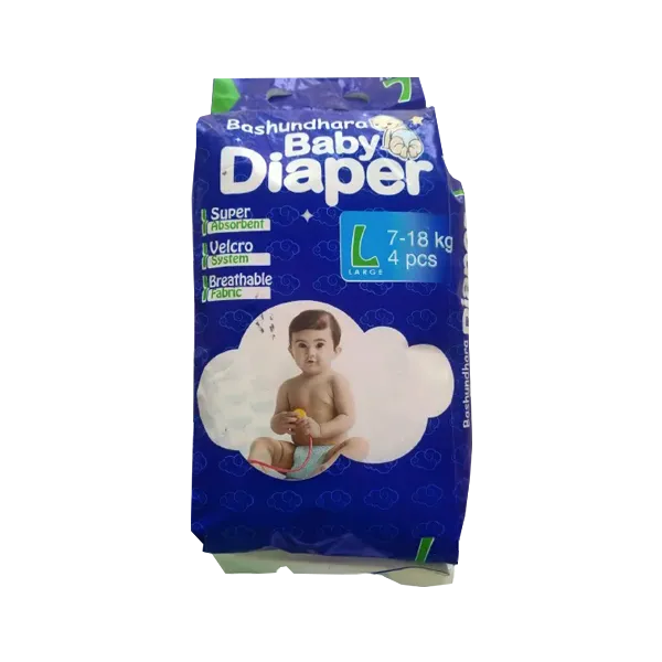 Bashundhara Baby Diaper Mini L 4s (7-18kg)