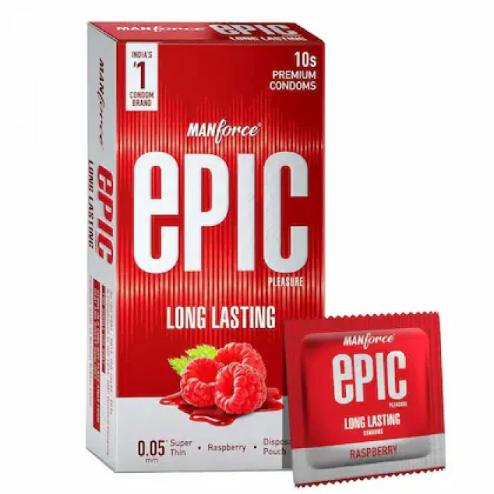 Manforce Epic Raspberry Long Lasting Condom 10pc 10pc